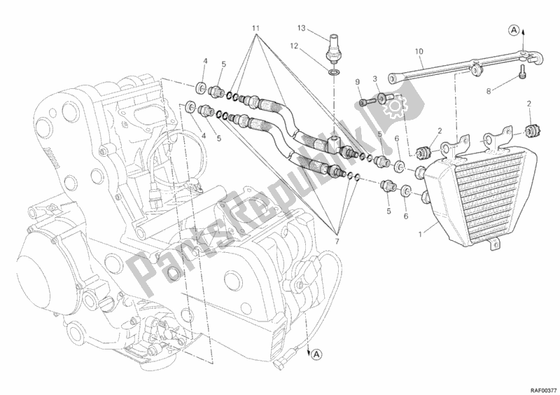 Toutes les pièces pour le Refroidisseur D'huile du Ducati Superbike 1198 SP 2011